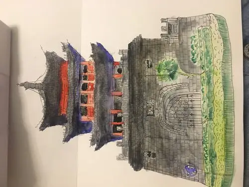 小白画水彩——小钟楼