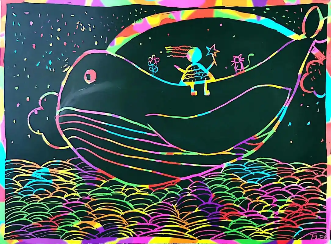 五年级学生快乐刮画作品