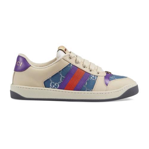 【包邮包税】 gucci古驰 21年秋冬 女士 screener系列女士织带运动鞋