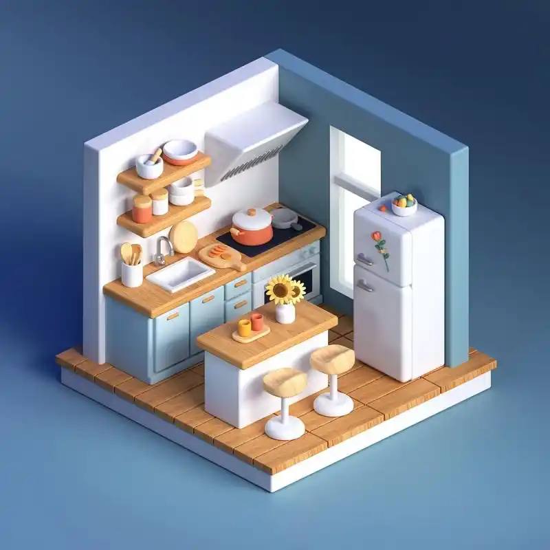 房间c4d建模-集合奉上～ 小房子建模六个啦!