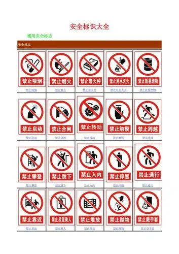 安全警示标志doc