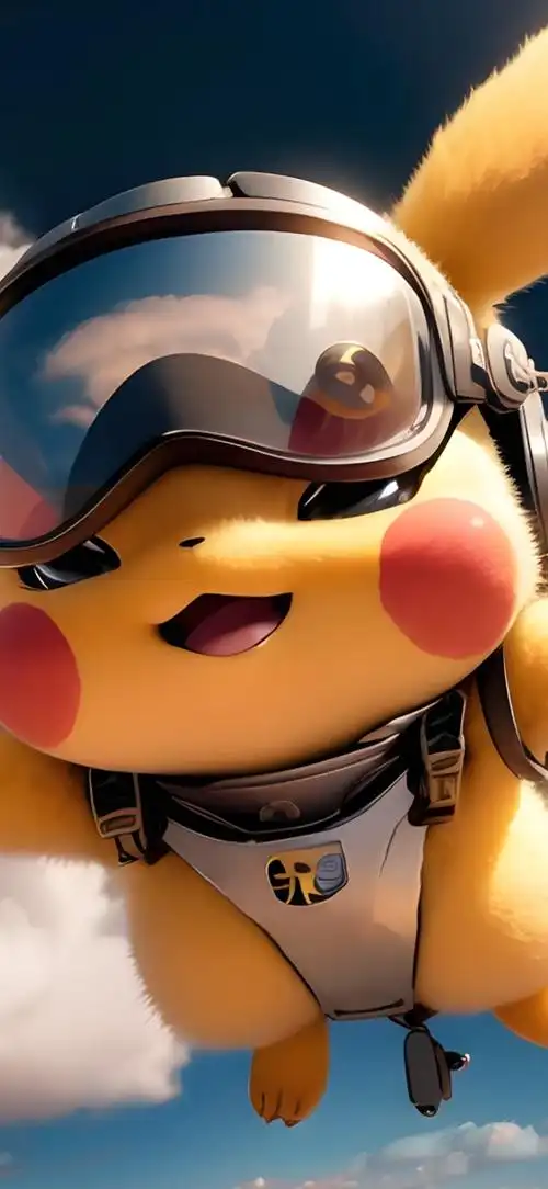 飞行的皮卡丘(动漫手机动态壁纸) - 动漫手机壁纸下载 - 元气壁纸