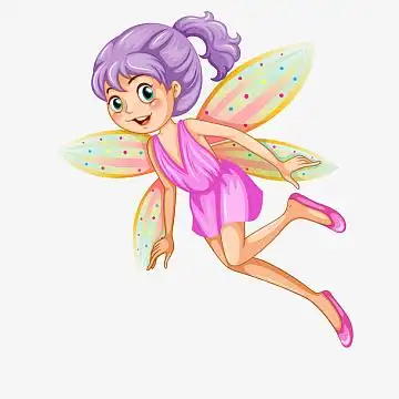 卡通微笑的花仙子设计