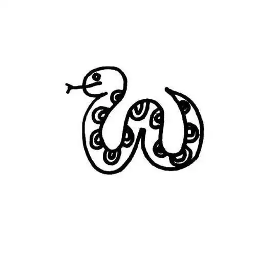 巨型蟒蛇怎么画简笔画