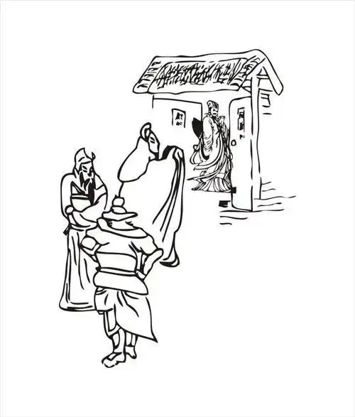 三顾茅庐漫画简笔手抄报 简笔画手抄报