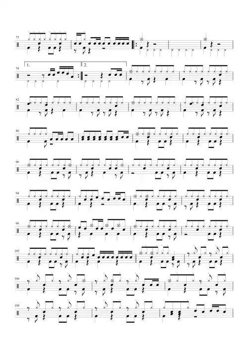 毛华锋奇迹再现鼓谱架子鼓谱