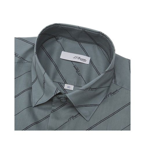 dupont都彭衬衫男士翻领长袖百搭衬衫