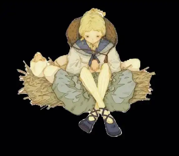 电子手帐素材复古插画免抠图