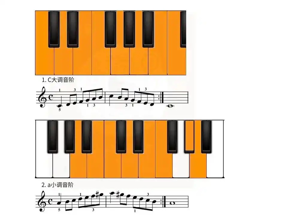 干货:24个大小调音阶五线谱及键盘图.挑战分享乐理知识100 - 抖音