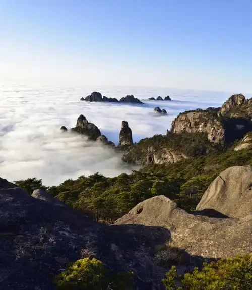 冬季看黄山云海雾凇