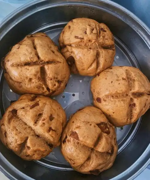 超简单超好吃红糖红枣开花大馒头做法