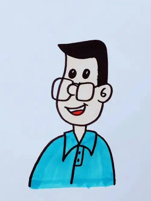 简笔画教程绘画吧-画画10个有趣的卡通人物头像爸爸妈妈老师弟弟妹妹