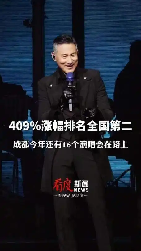 张学友成都演唱会票房收入超2亿,今年还有16场演唱会在路上!