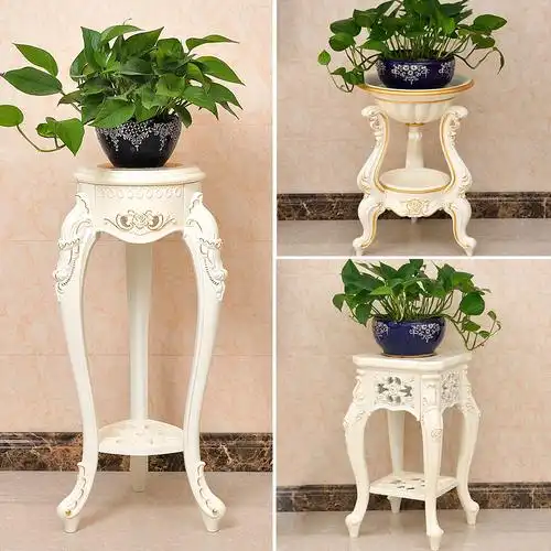 欧式简约绿萝花架室内客厅落地式花盆架多层花架阳台电视墙置物架