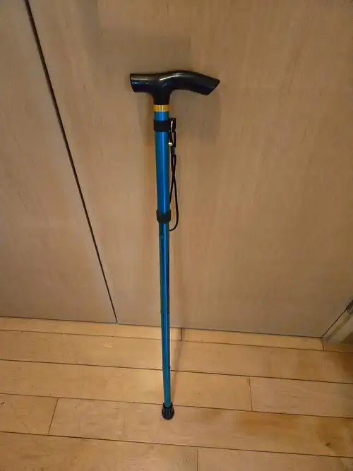 户外折叠登山杖五节伸缩老人拐杖旅游爬山拐棍手杖滑雪杖