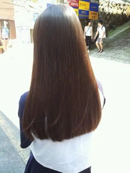 发型,长发齐尾直发