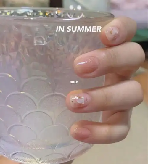 夏日透明感美甲78