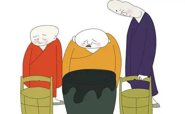 幼儿园小班卡通美术教案欣赏:三个和尚