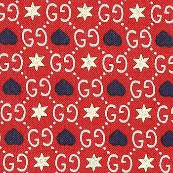 gucci 古驰 女士红色印花图案丝巾 583653-3ga40-6468