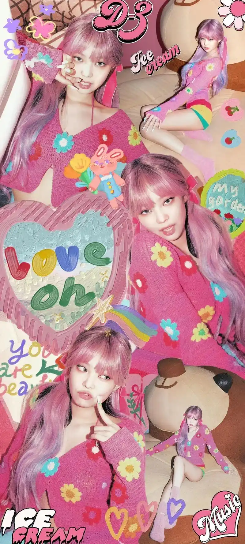 jennie06 自制拼贴壁纸.微博自取 转载标出处 #je - 抖音