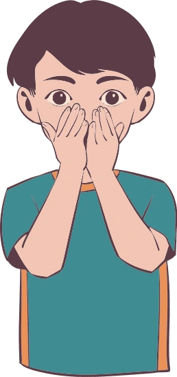 写实表情包漫画素材捂嘴