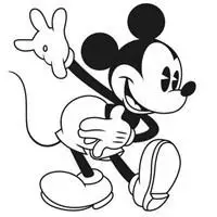 黑白米奇 卡通动漫 qq头像_qq魔法师