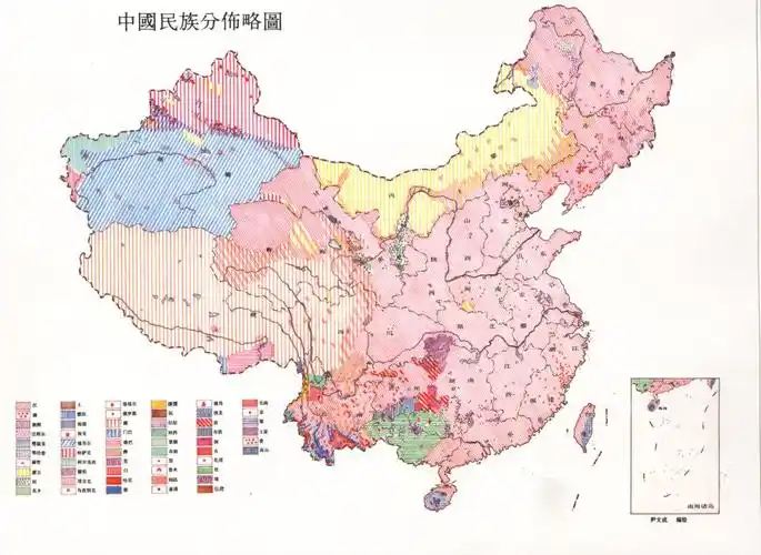 分享中国民族分布图
