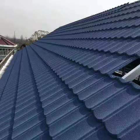 江苏彩石金属瓦厂家屋顶瓦坡屋面瓦片建筑屋顶平改坡彩石仿古瓦【15天