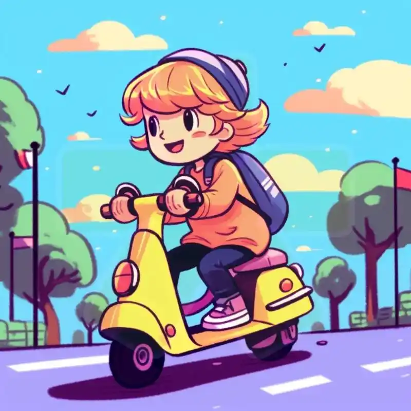 用户画像骑电车的女生马克笔小卡漫.@广州大题小做设计考研 @ - 抖音