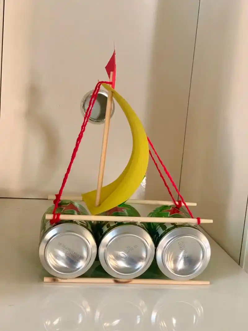 手工立体船🚢 幼儿园手工作业立体船🚢变废为宝🤗