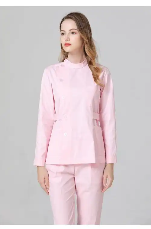 系存护士服女套装长袖夏季短袖圆领分体薄医生牙医牙科口腔工作服