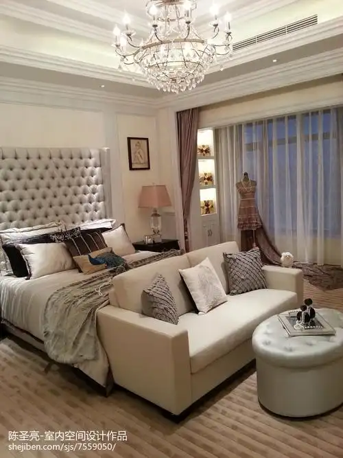 精致665平简欧别墅卧室实拍图卧室欧式豪华卧室设计图片赏析