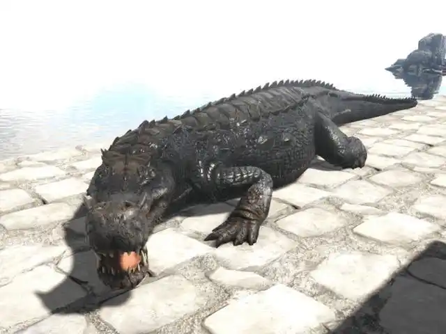 方舟生存进化水陆来去自如的生物帝鳄水中速度和鱼龙不相上下