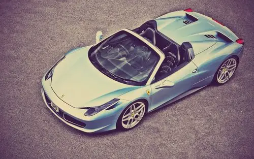 法拉利458意大利蜘蛛车顶视图前壁纸2160x1440分辨率查看