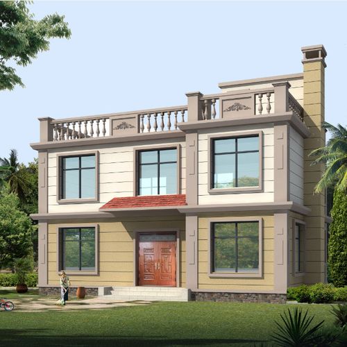 二层平顶农村自建房别墅设计图纸全套施工图