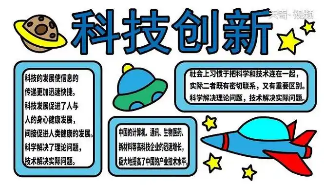 科技融入理想创新点亮人生手抄报 创新科技手抄报