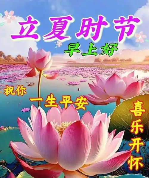 5月6日立夏节气安康,精选立夏早上好祝福图片带字!_手机_阳光_都可