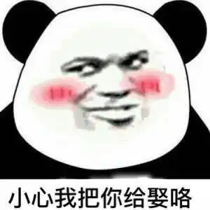 熊猫头脸红:小心我把你给娶咯 - diy斗图表情 - diydoutu.com