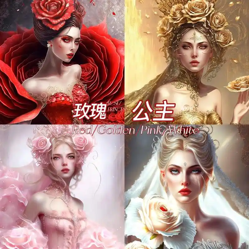 【ai绘画】78玫瑰公主.红玫瑰:1love you. 热烈的 - 抖音