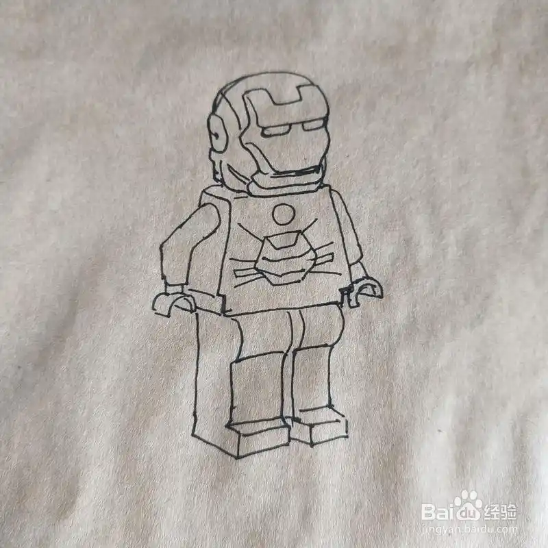 乐高钢铁侠怎么画
