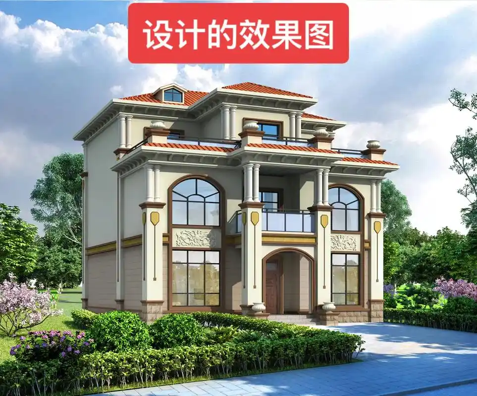农村自建三层欧式别墅,高端大气,比效果图还漂亮,喜欢的要图纸 - 抖音