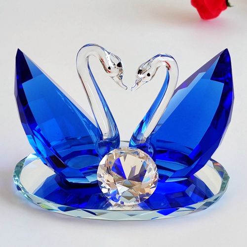 qianqian家居旗舰店的优惠券大全—水晶天鹅摆件送结婚新人的礼物闺蜜