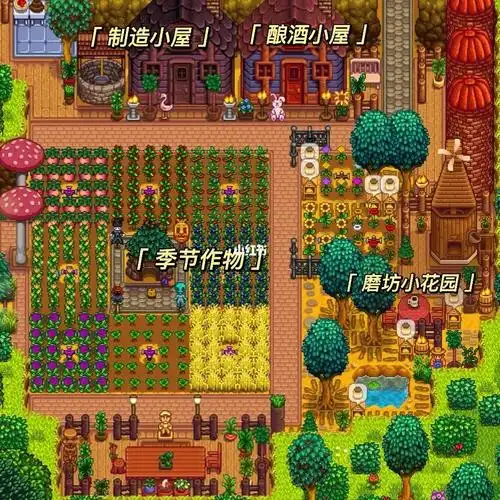 星露谷物语四角农场布局