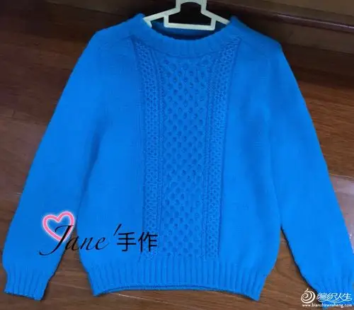 男童麻花套衫 米开~男童马鞍肩羊绒套衫~附详细编织图