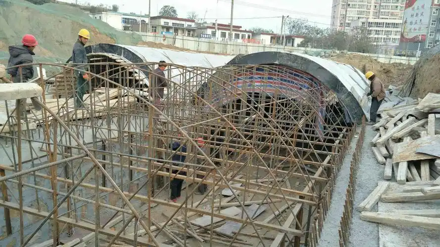 2―5.0米涵洞进行第二挡拱胎的搭设