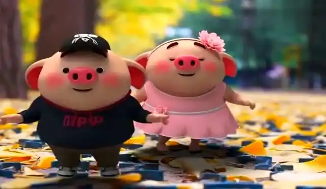 猪小屁带着女朋友跳《东西》,肉嘟嘟的好可爱!