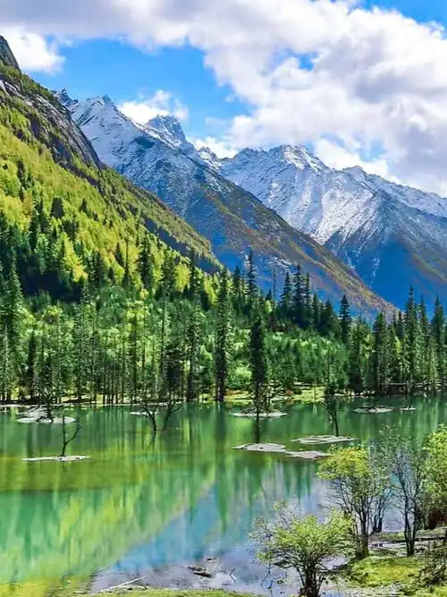 夏天里的四姑娘山吧依旧美得像童话世界.