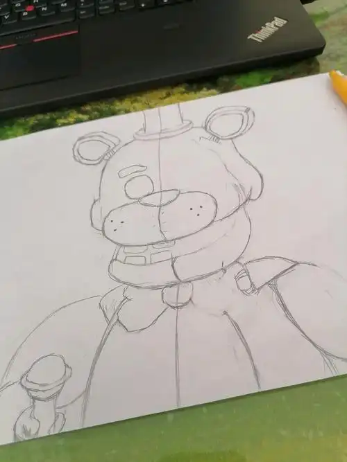 (渣画)fnaf || 弹丸论破 黑白弗莱迪