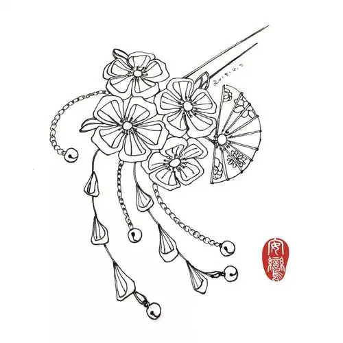 古风手绘欣赏唯美古风饰品图片美图