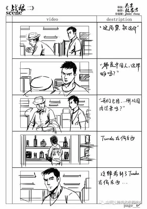 但是吴京在百忙之中看了后一鸣根据现场走位画了三版分镜头稿